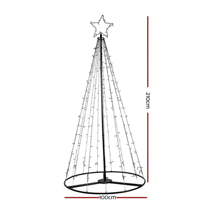 Christmas Tree 2.1M 264 LED Xmas Trees Solar Power Warm White-Occasions > Christmas-Dropli
