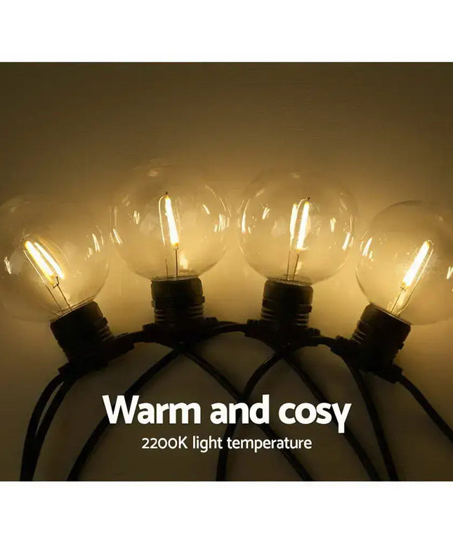 77m Black Festoon String Lights with 70 Bulb Plug in Kit - Occasions > Christmas > Outdoor Decorations & Lights