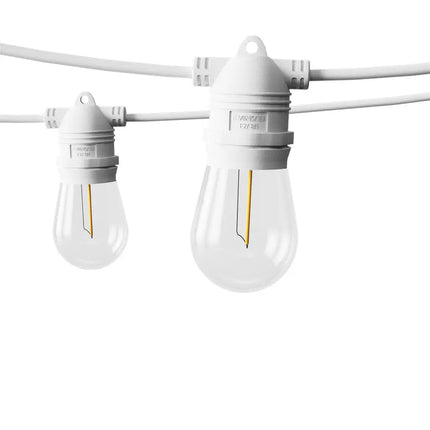 77m White Festoon String Lights with 80 Bulb Plug in Kit - Occasions > Christmas > Outdoor Decorations & Lights