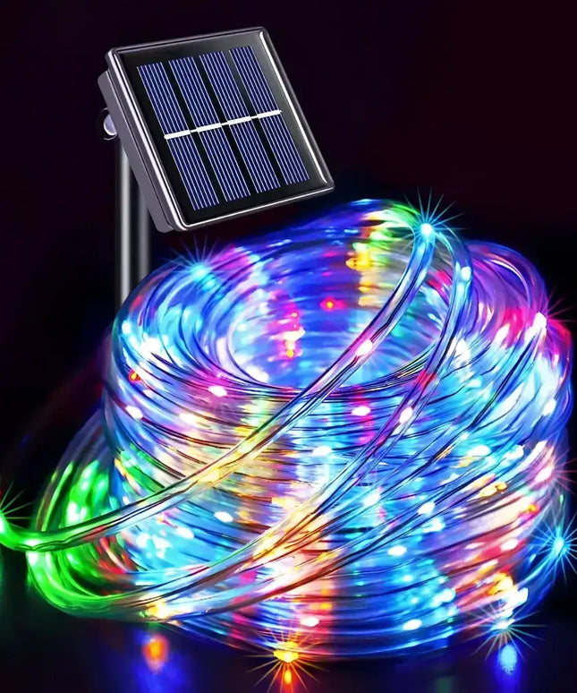Solar LED Rope Lights Waterproof Outdoor Garden Deck Lighting