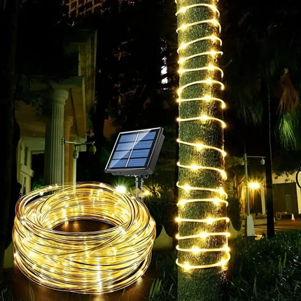 Solar LED Rope Lights Waterproof Outdoor Garden Deck Lighting
