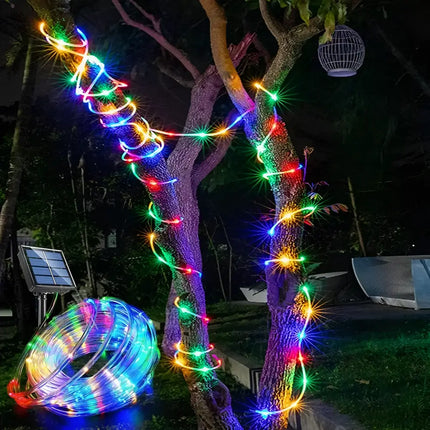 Solar LED Rope Lights Waterproof Outdoor Garden Deck Lighting