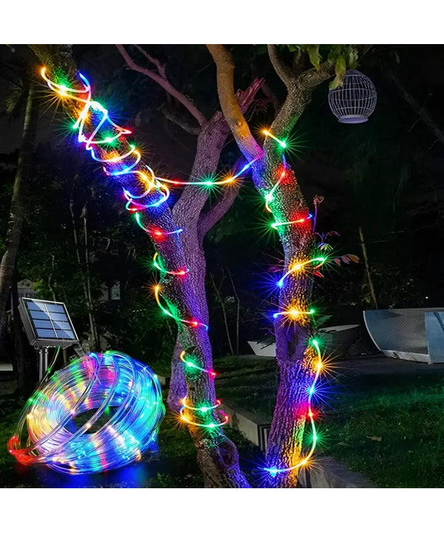 Solar LED Rope Lights Waterproof Outdoor Garden Deck Lighting