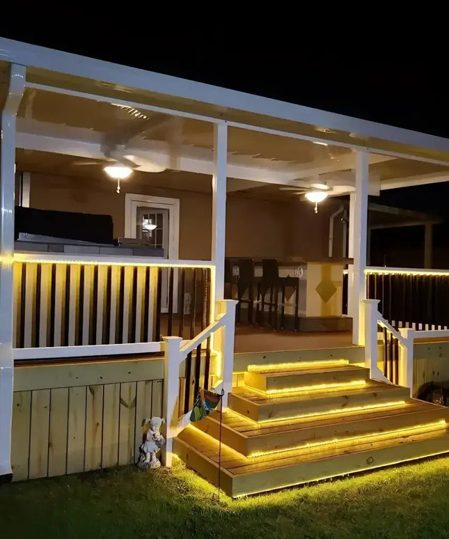 Solar LED Rope Lights Waterproof Outdoor Garden Deck Lighting