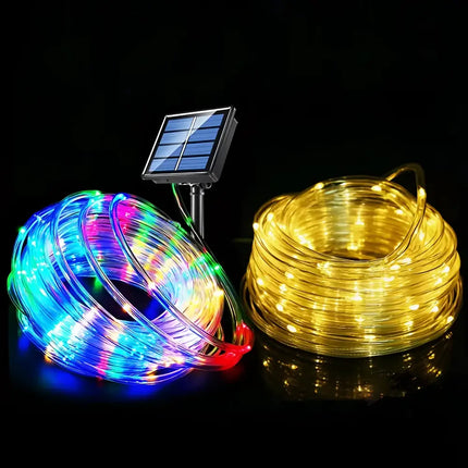 Solar LED Rope Lights Waterproof Outdoor Garden Deck Lighting