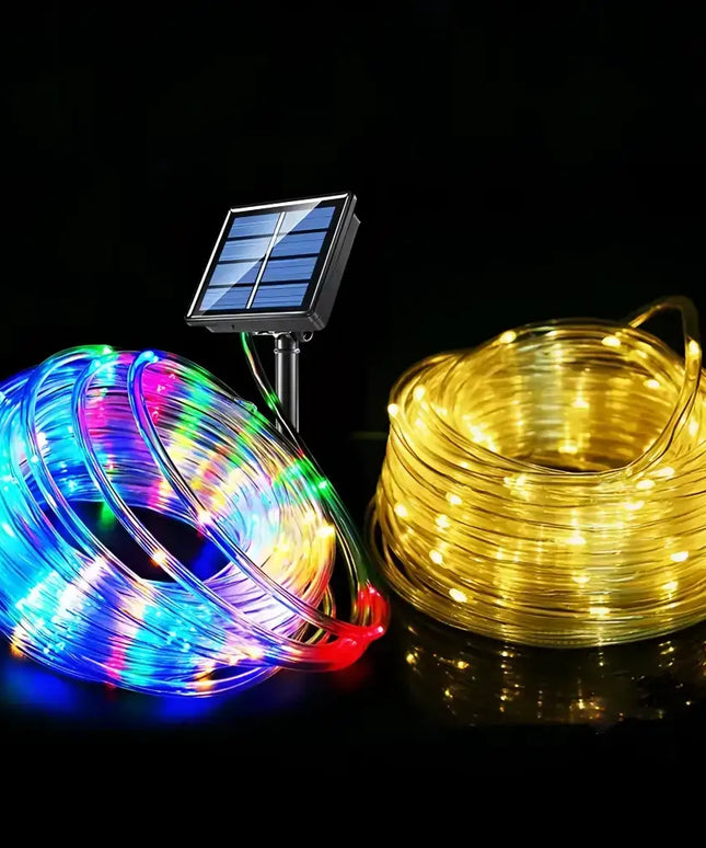 Solar LED Rope Lights Waterproof Outdoor Garden Deck Lighting