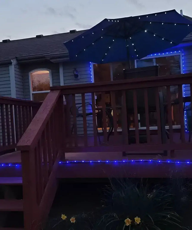 Solar LED Rope Lights Waterproof Outdoor Garden Deck Lighting