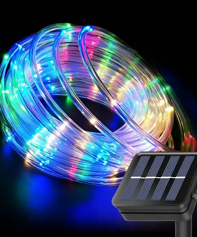 Solar LED Rope Lights Waterproof Outdoor Garden Deck Lighting