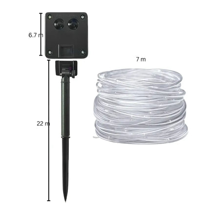 Solar LED Rope Lights Waterproof Outdoor Garden Deck Lighting