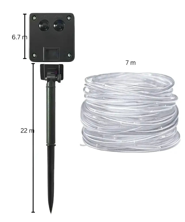 Solar LED Rope Lights Waterproof Outdoor Garden Deck Lighting