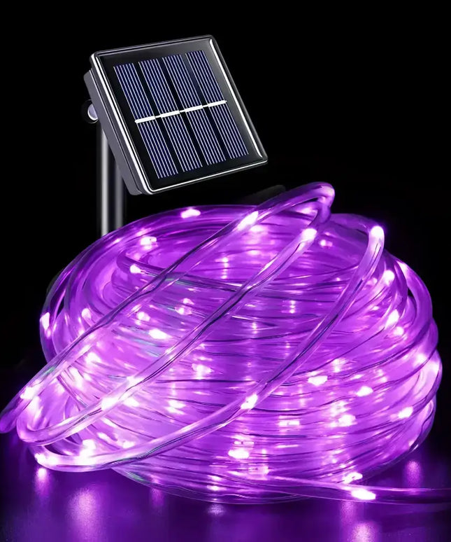 Solar LED Rope Lights Waterproof Outdoor Garden Deck Lighting