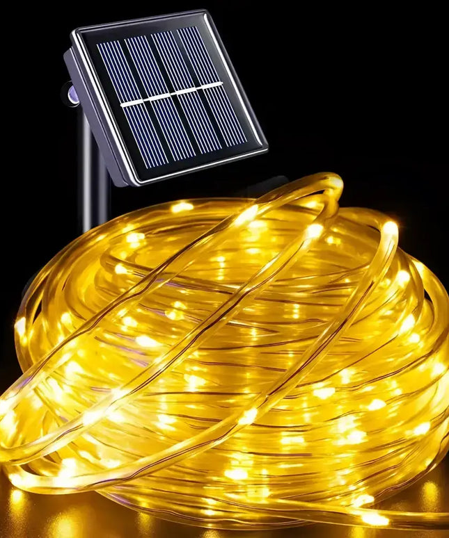 Solar LED Rope Lights Waterproof Outdoor Garden Deck Lighting