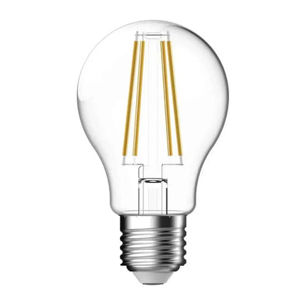 Domus LF-A60 - 8.6W LED Dimmable GLS A60 Shape Filament Glass Globe - E27 Clear Warm White - Clear / E27 / 2700K