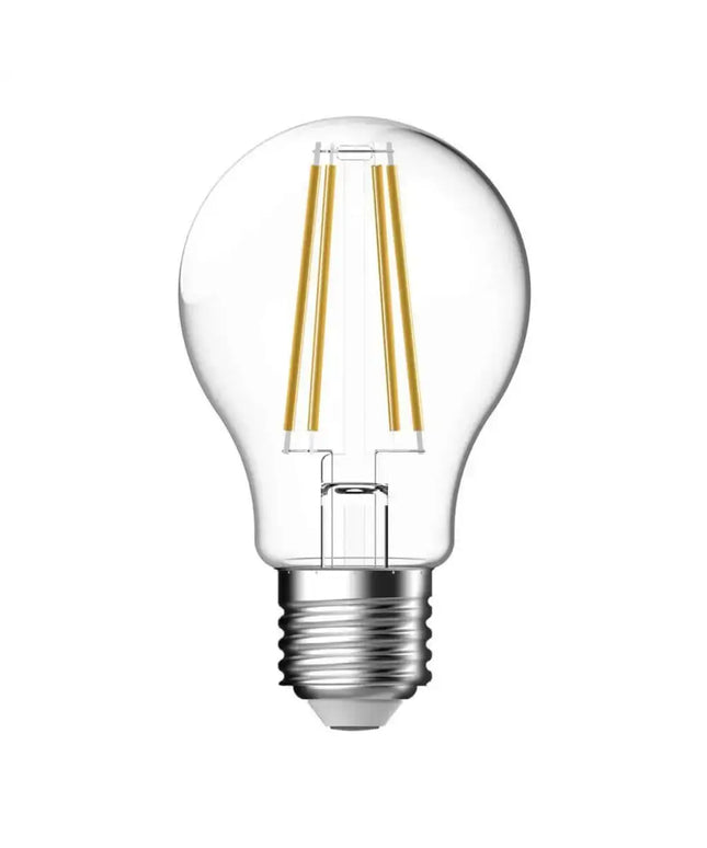 Domus LF-A60 - 8.6W LED Dimmable GLS A60 Shape Filament Glass Globe - E27 Clear Warm White - Clear / E27 / 2700K