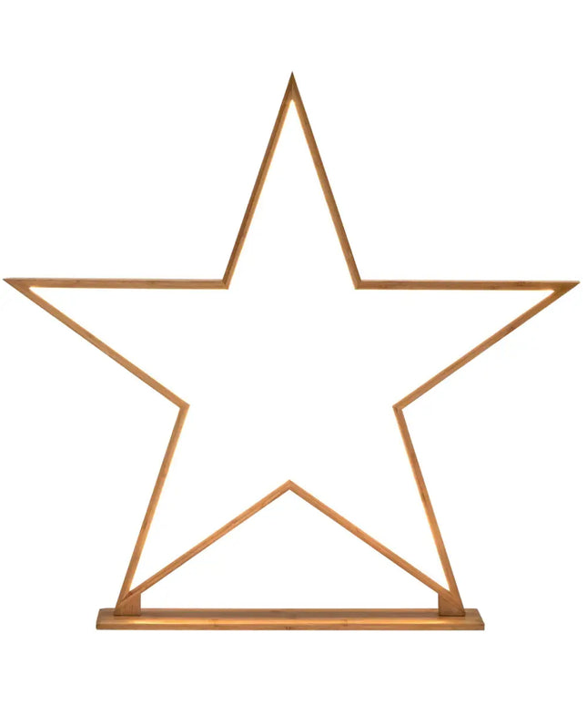 Gold star decoration on 87cm Bamboo Star Table Lamp Desk Light LED Strip Modern Designer