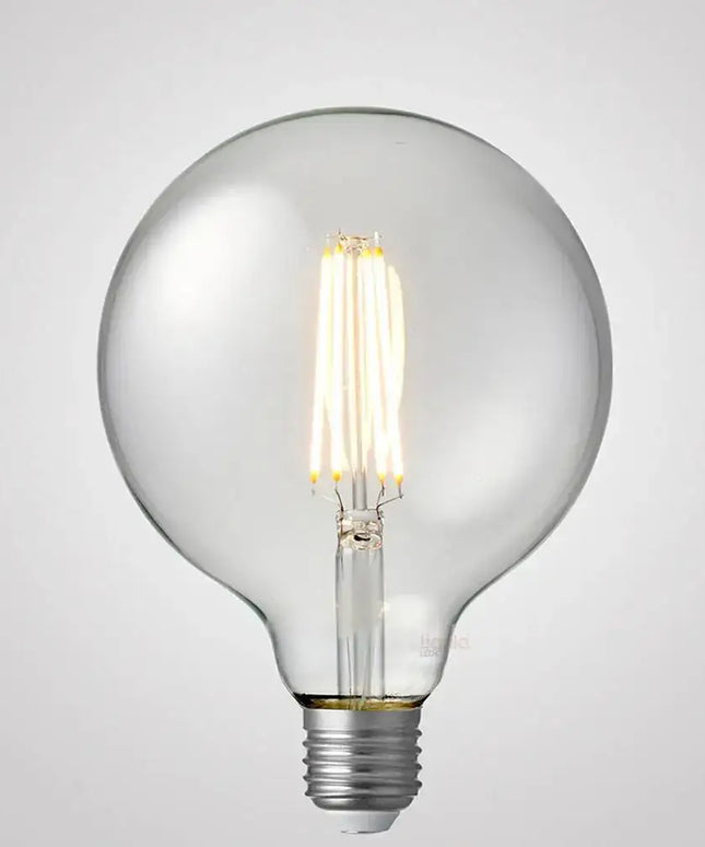 8W G125 LED Globe E27 Clear in Warm White