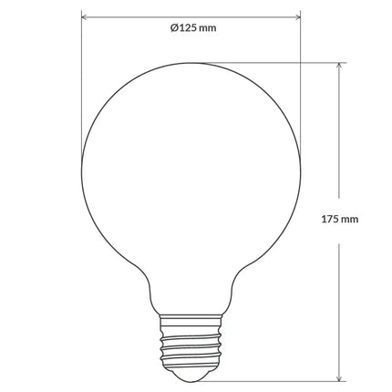 8W G125 LED Globe E27 Matte Finish in Soft White