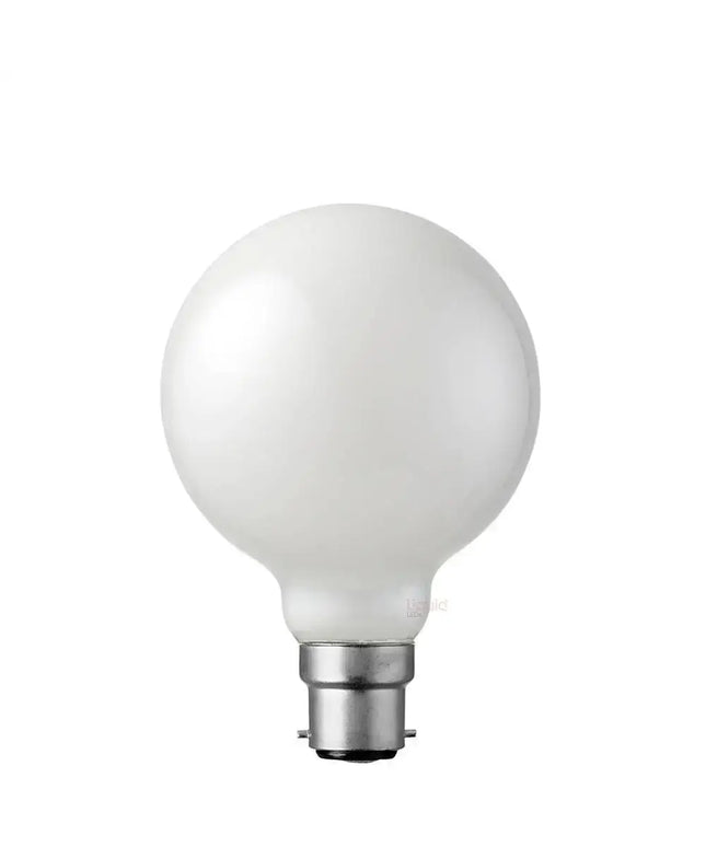 8W G95 LED Globe B22 Opal in Warm White