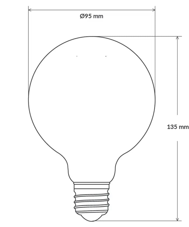 8W G95 LED Globe E27 Opal in Natural White