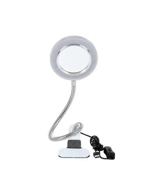 8X Magnifying Lamp with Metal Clamp, Flexible Gooseneck and USB Plug Design-Home & Garden > Lighting-Dropli