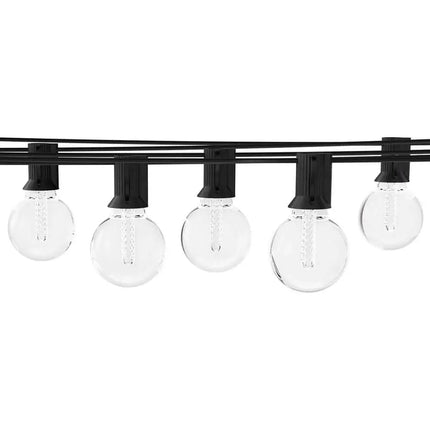 9m Black Smart Wifi Festoon String Lights with 10 RGB Bulb Plug in Kit - Home & Garden > Lighting