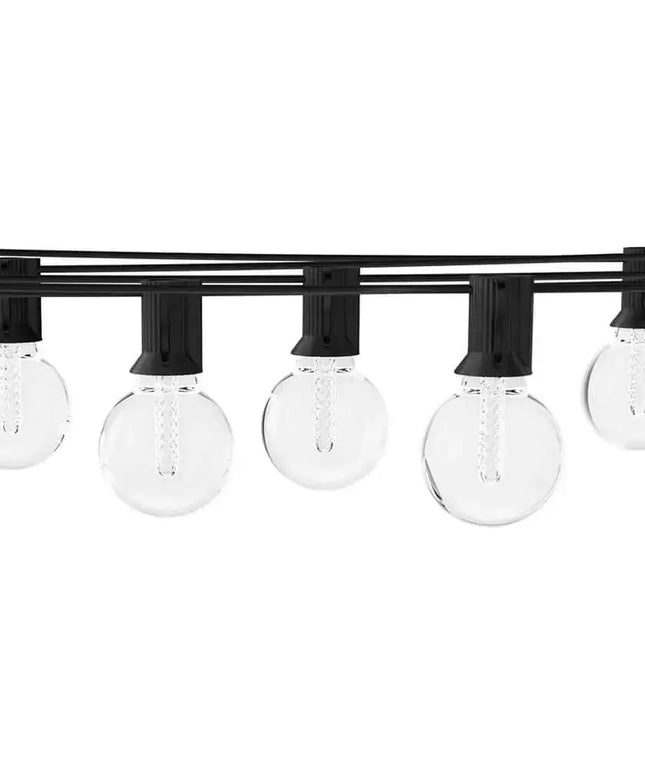 9m Black Smart Wifi Festoon String Lights with 10 RGB Bulb Plug in Kit - Home & Garden > Lighting