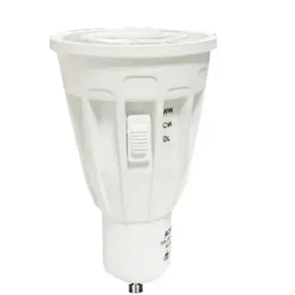 9W = 70W LED Tri-Colour Long Body GU10 Globe-GU10-Green Earth Lighting Australia