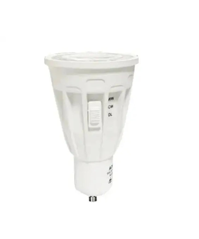 9W = 70W LED Tri-Colour Long Body GU10 Globe-GU10-Green Earth Lighting Australia