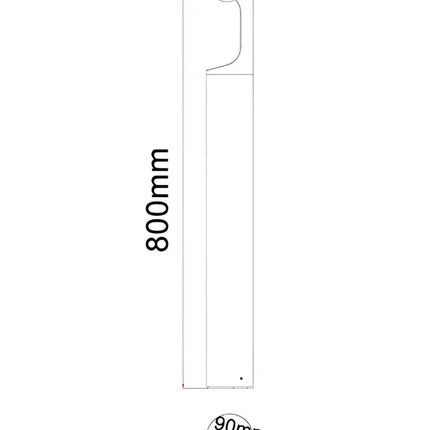 9w LED Bollard Light Black Long-GARDEN LIGHTS-CLA Lighting