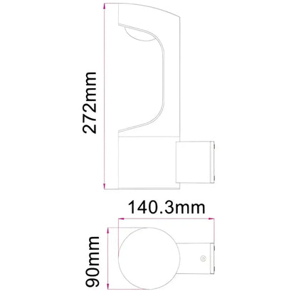 9w LED Wall Light Black-EXTERIOR LIGHTS-CLA Lighting