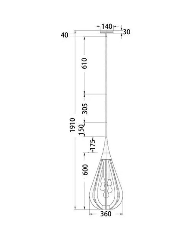 CLA BONITO - 1/3/6 Light Pendant