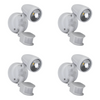 Durable and stylish Domus MURO-13S LED single head spotlights, four pack with sensor.