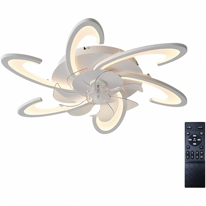 Low Ceiling Light Fan, Low Profile, 6 Wind Speed, 3 Colors (82 cm)