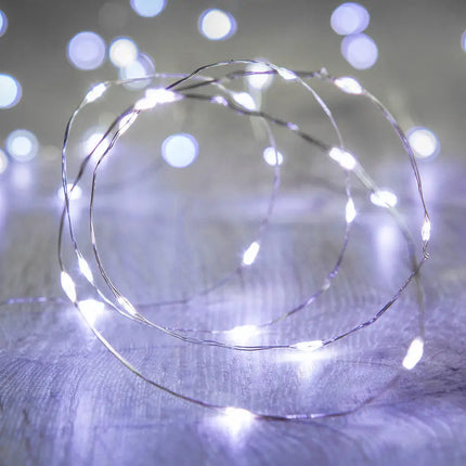 Battery Operated 40 Micro LED String Lights with Timer - 3 Colour Options