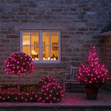 240 LED Fairy Light Chain Clear Cable - 7 Colour Options