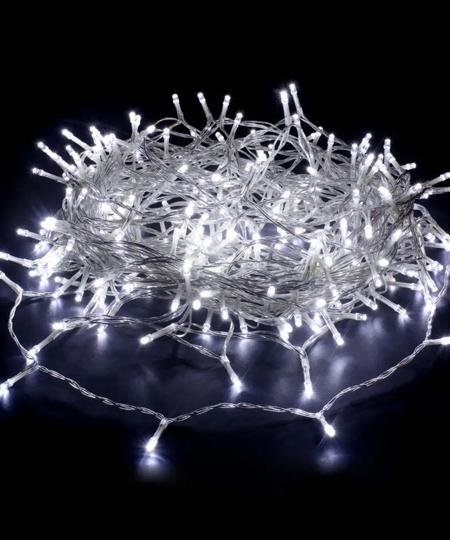 240 LED Fairy Light Chain Clear Cable - 7 Colour Options