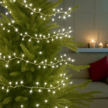 240 LED Fairy Light Chain Clear Cable - 7 Colour Options