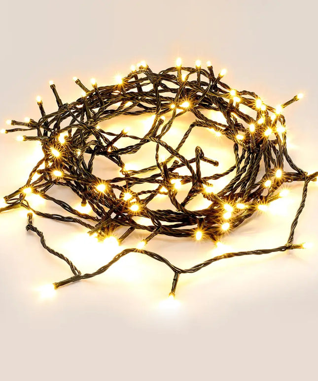 240 LED Fairy Light Chain Dark Green Cable - 7 Colour Options