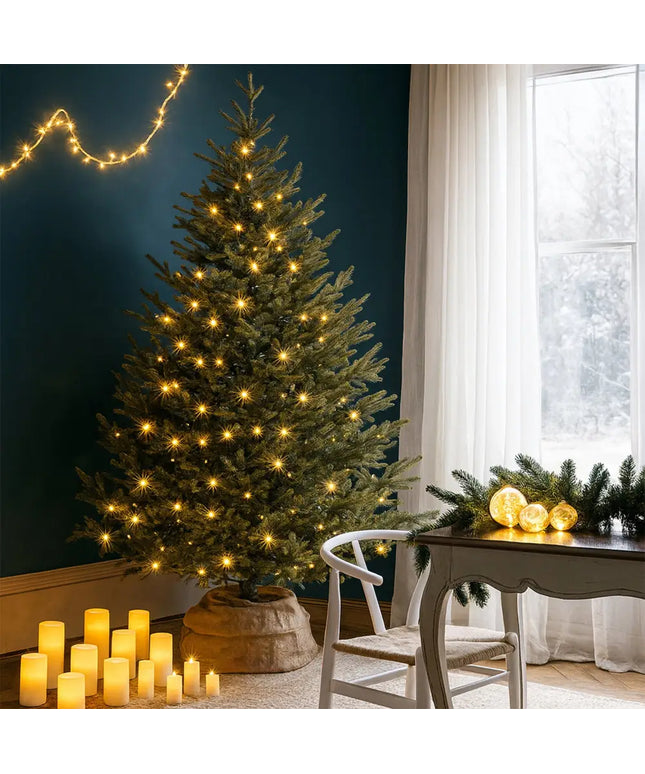 240 LED Fairy Light Chain Dark Green Cable - 7 Colour Options