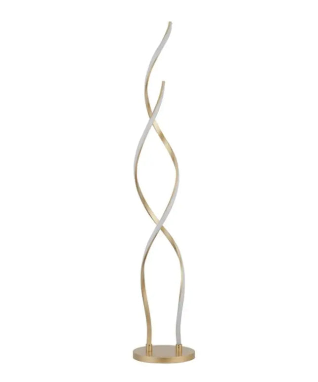 Gold Acropora LED floor lamp with built-in warm light for living room