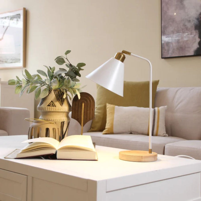 Lexi AIMEE - LED Metal & Wood Table Lamp