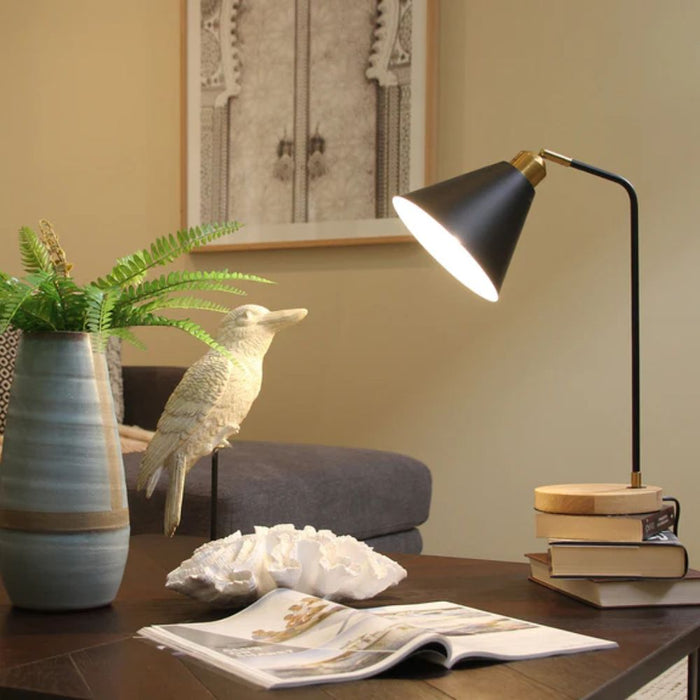 Lexi AIMEE - LED Metal & Wood Table Lamp