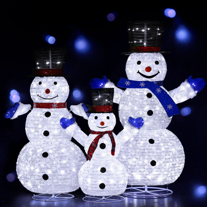 3 PCS LED Fairy Light Snowman Decorations