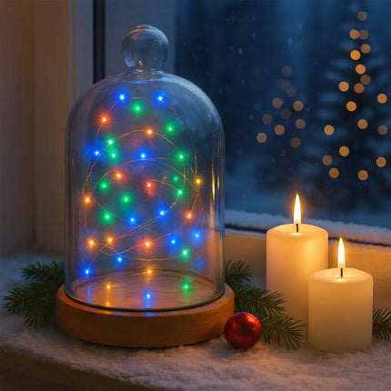 Battery Operated 40 Micro LED String Lights with Timer - 3 Colour Options