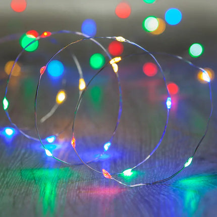 Battery Operated 40 Micro LED String Lights with Timer - 3 Colour Options
