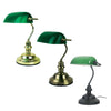 Oriel Bankers lamp with classic green shade and a convenient switch.