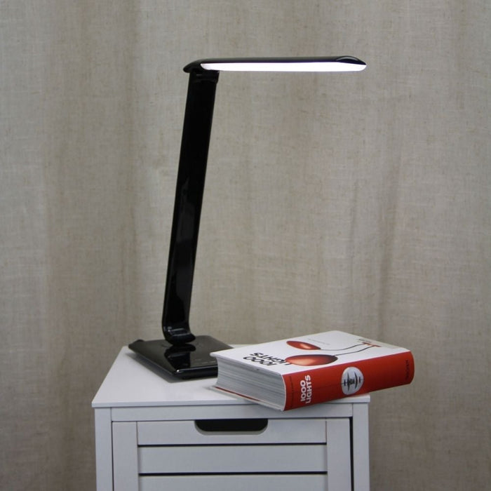 Oriel Luke 9W LED Desk Lamp - Touch Dimming & USB Charging