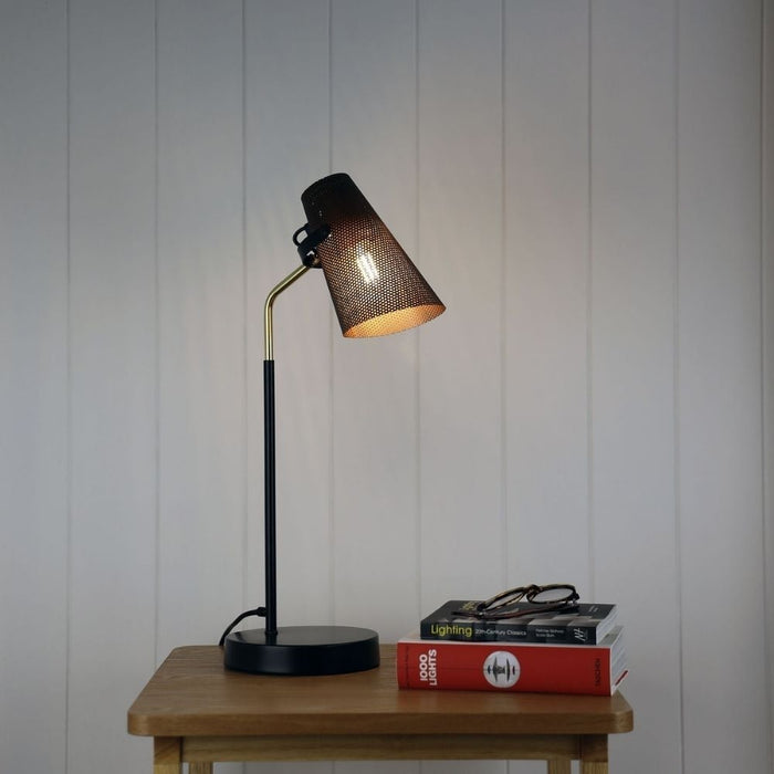 Oriel Perfo Desk Lamp - Scandi-Boho Style with Brass and Bronze Finish