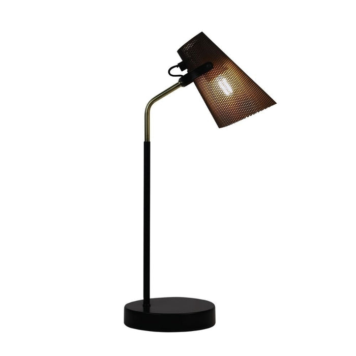 Oriel Perfo Desk Lamp - Scandi-Boho Style with Brass and Bronze Finish