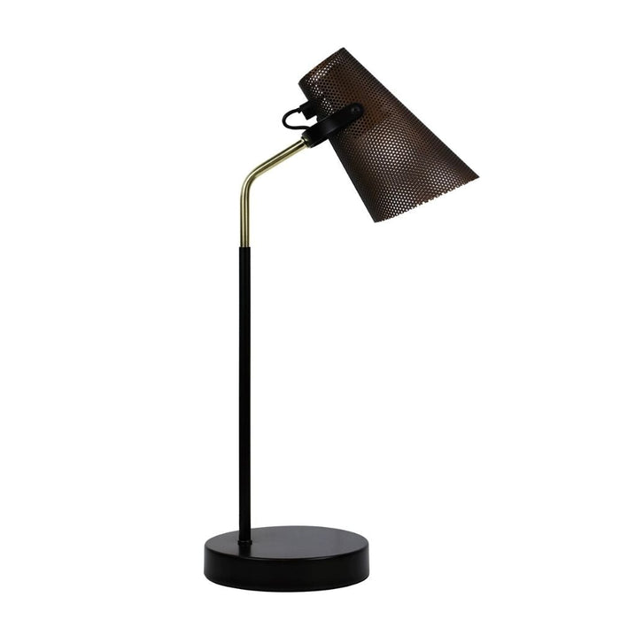 Oriel Perfo Desk Lamp - Scandi-Boho Style with Brass and Bronze Finish